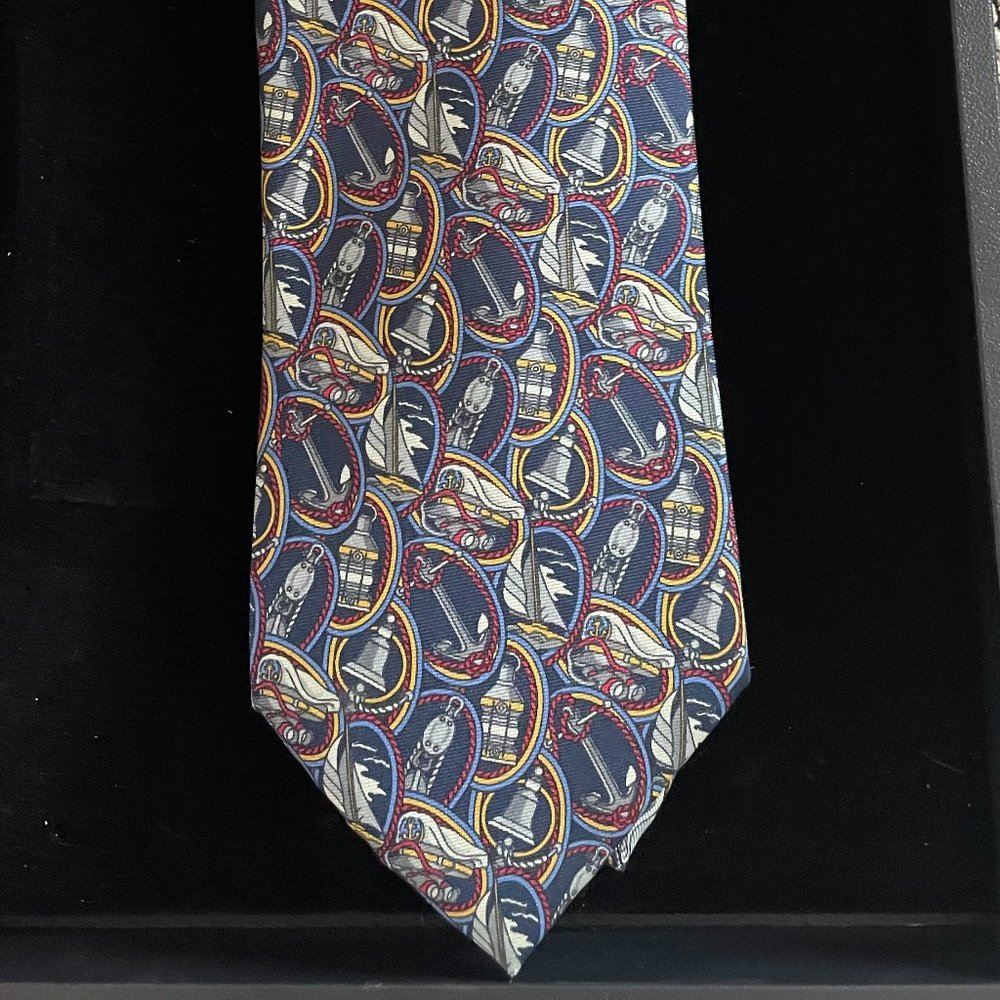 Mens Gucci Silk Tie-Nautical Theme